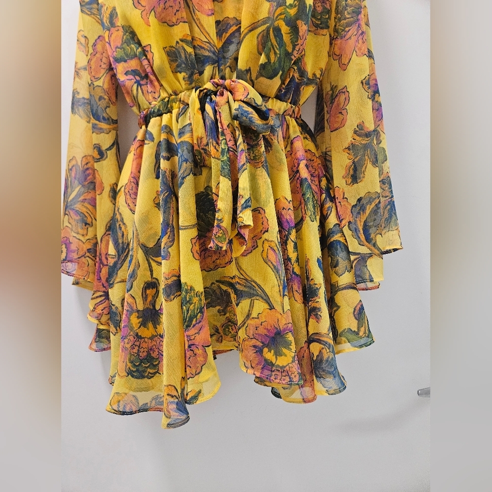 Misa Los Angeles Kaia Chiffon Floral Mini Dress Size XS - Picture 7 of 15